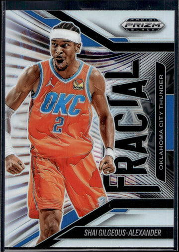2024-25 Panini Prizm Black #4 Shai Gilgeous-Alexander Fractal