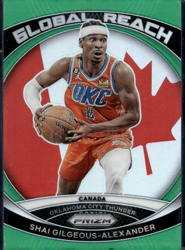 2023-24 Panini Prizm #6 Shai Gilgeous-Alexander Global Reach Prizms Green