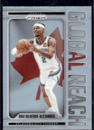 2024-25 Panini Prizm #6 Shai Gilgeous-Alexander Global Reach Prizms Silver