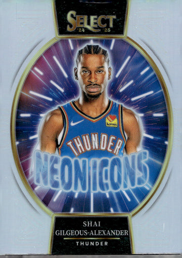 2024-25 Panini Select #10 Shai Gilgeous-Alexander Neon Icons