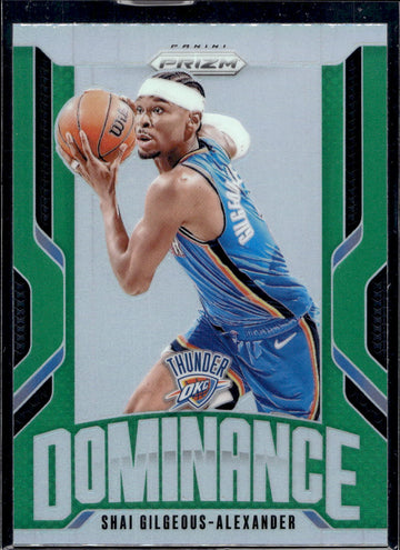 2024-25 Panini Prizm #11 Shai Gilgeous-Alexander Dominance Prizms Green