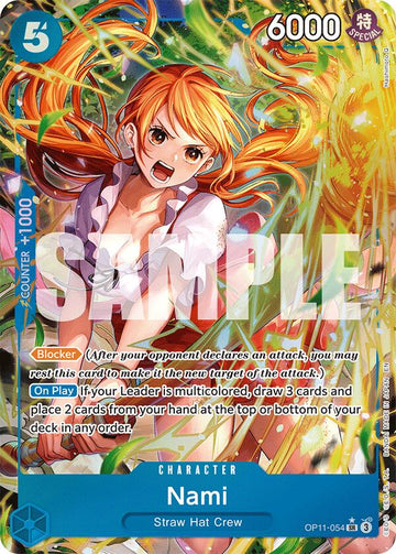 Nami (054) (Alternate Art) - OP11-054 - (A Fist of Divine Speed)