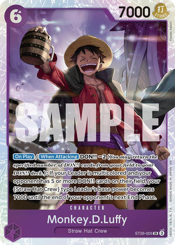 Monkey.D.Luffy (ST26-005) - ST26-005 - (Starter Deck 26: PURPLE/BLACK Monkey.D.Luffy)