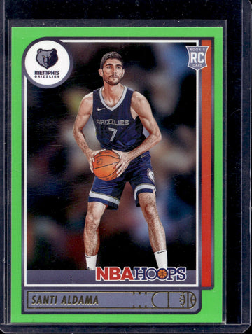 2021-22 Hoops #207 Santi Aldama Neon Green