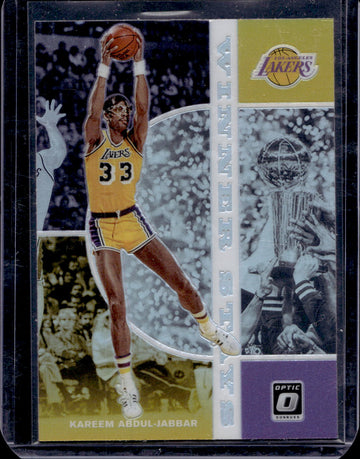 2019-20 Donruss Optic #3 Kareem Abdul-Jabbar Winner Stays Holo