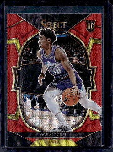 2022-23 Panini Select #96 Ochai Agbaji Red Wave Prizms