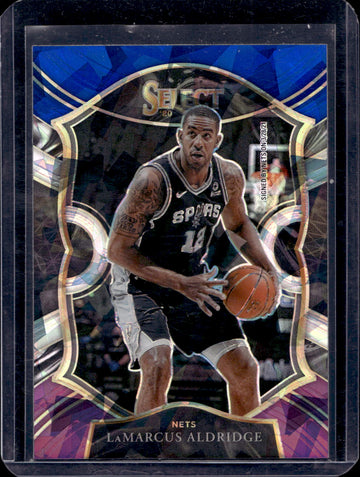 2020-21 Panini Select #49 LaMarcus Aldridge Blue White Purple Cracked Ice