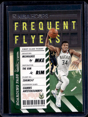 2020-21 Hoops #9 Giannis Antetokounmpo Frequent Flyers