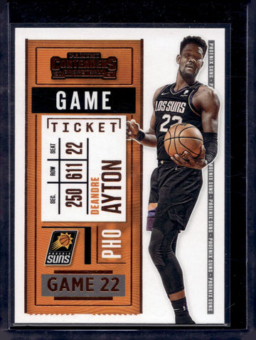 2020-21 Panini Contenders #16 Deandre Ayton Game Ticket Green