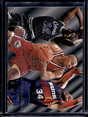 1994-95 Fleer #7 Shaquille O'Neal Clarence Weatherspoon Charles Barkley
