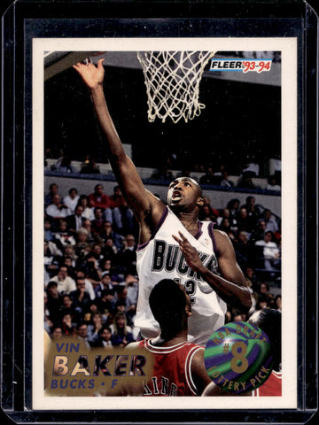 1993-94 Fleer #8 Vin Baker 1993 NBA Draft Lottery Pick Exchange
