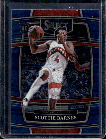 2021-22 Panini Select #74 Scottie Barnes Blue Prizms