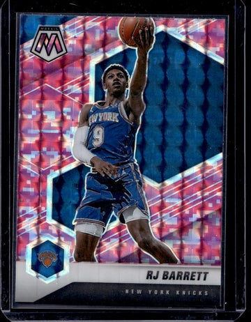 2020-21 Panini Mosaic #68 RJ Barrett Mosaic Camo Pink