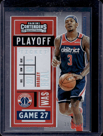 2020-21 Panini Contenders #18 Bradley Beal Playoff Ticket #/249