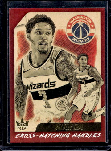 2019-20 Panini Court Kings #4 Bradley Beal Cross-hatching Handles