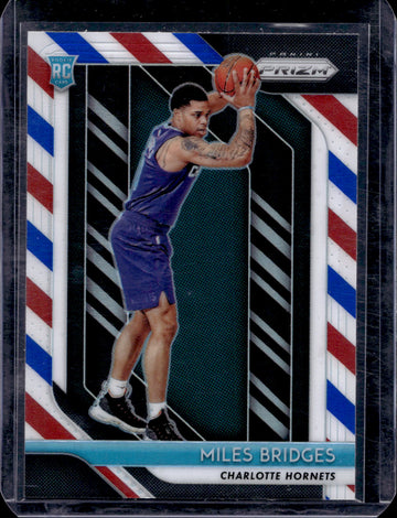 2018-19 Panini Prizm #278 Miles Bridges Prizms Red White and Blue