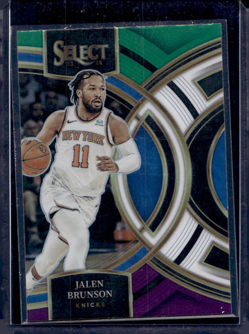 2023-24 Panini Select #194 Jalen Brunson Green White Purple Prizms