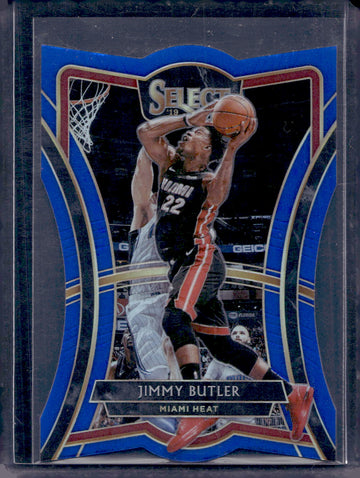 2019-20 Panini Select #200 Jimmy Butler Blue Prizms Die Cut #/249