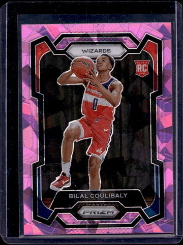 2023-24 Panini Prizm #153 Bilal Coulibaly Prizms Pink Ice