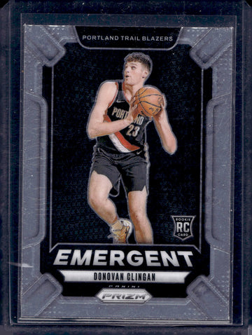 2024-25 Panini Prizm #13 Donovan Clingan Emergent Prizms