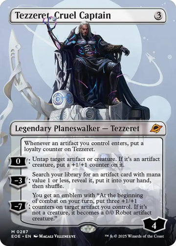 Tezzeret, Cruel Captain (Borderless) [EOE] - Near Mint