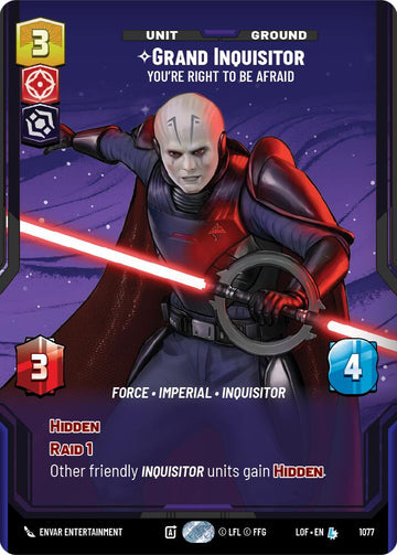 Grand Inquisitor - You're Right to Be Afraid (Prestige Foil) - 1077 - (Legends of the Force)