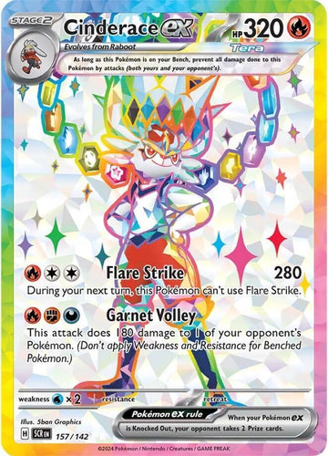 Cinderace ex - 157/142 - SV07: Stellar Crown