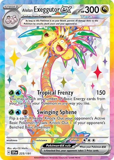 Alolan Exeggutor ex - 225/191 - SV08: Surging Sparks