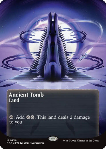 Ancient Tomb (0136) (Borderless) (Galaxy Foil) - 136 - (Edge of Eternities: Stellar Sights)