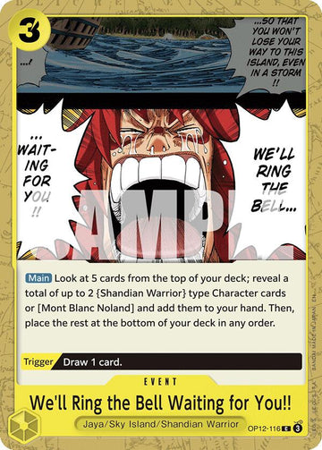 We'll Ring the Bell Waiting for You!! - OP12-116 - (Legacy of the Master)