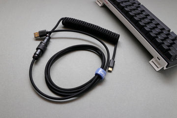 Ducky Abyss Black Premicord Custom USB Cable w/ Coil