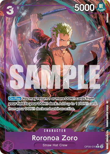 Roronoa Zoro - OP09-076 (Alternate Art) [PRB-02] - Near Mint