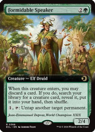 Formidable Speaker (Extended Art) (ECL-366) - Lorwyn Eclipsed Foil