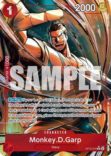 Monkey.D.Garp (Alternate Art) - OP13-016 - (Carrying On His Will)