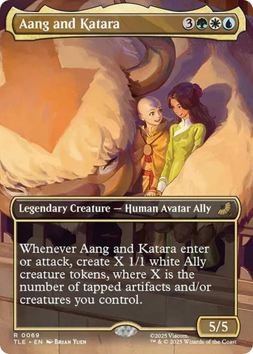 Aang and Katara (Borderless) [TLE] - Near Mint