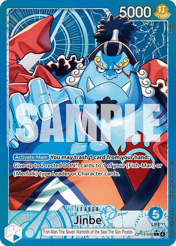 Jinbe - OP14-040 (Alternate Art) - OP14-040 - (The Azure Sea's Seven)