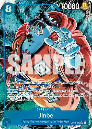Jinbe - OP14-049 (Alternate Art) - OP14-049 - (The Azure Sea's Seven)