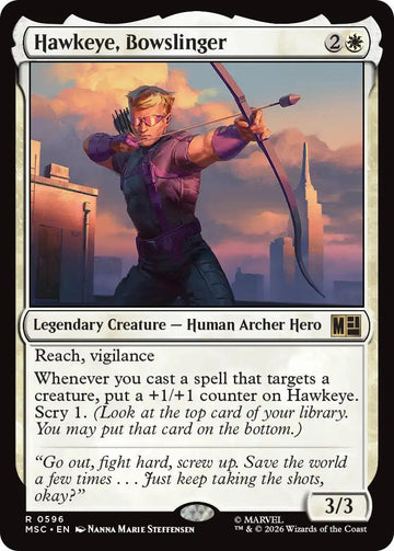 Hawkeye, Bowslinger [596] [Jumpstart] [Marvel Super Heroes: Commander] [Non-Foil]