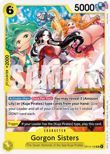 Gorgon Sisters - OP14-105 - (The Azure Sea's Seven Release Event Cards)