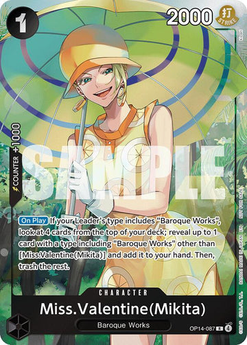 Miss.Valentine(Mikita) (Dash Pack) - OP14-087 - (The Azure Sea's Seven)