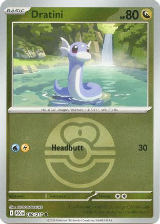 Dratini Love Ball 150 Me Ascended Heroes Reverse Holofoil