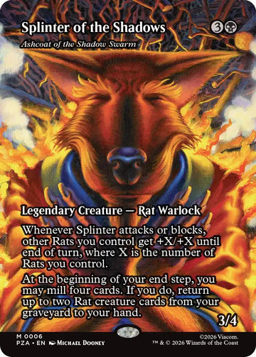 Splinter of the Shadows - Ashcoat of the Shadow Swarm (Borderless) [PZA] - Near Mint