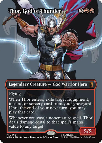 Thor, God of Thunder (Borderless) (0369) [MSH] - Near Mint