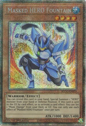 Masked HERO Fountain (Starlight Rare) Starlight Rare - Battles of Legend: Glorious Gallery 1st Edition