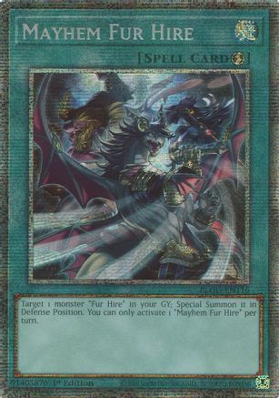Mayhem Fur Hire (Starlight Foil) Starfoil Rare - Battles of Legend: Glorious Gallery 1st Edition