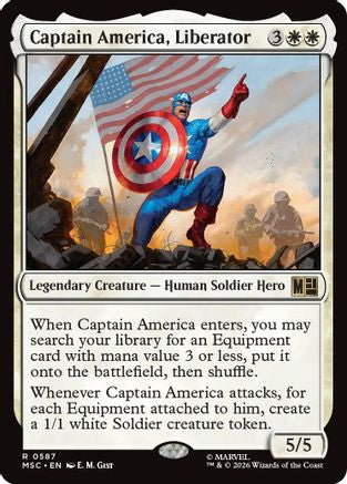 Captain America, Liberator - Commander: Marvel Super Heroes Foil