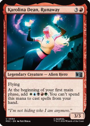 Karolina Dean, Runaway - Commander: Marvel Super Heroes Foil