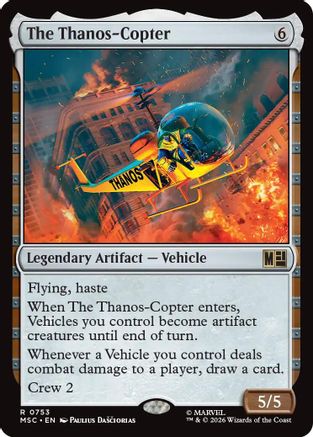 The Thanos-Copter - Commander: Marvel Super Heroes Foil