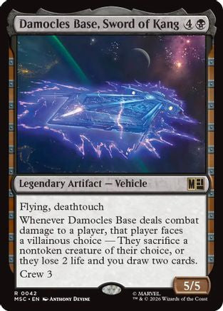 Damocles Base, Sword of Kang (Surge Foil) - Commander: Marvel Super Heroes Foil