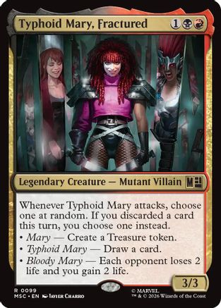 Typhoid Mary, Fractured (Surge Foil) - Commander: Marvel Super Heroes Foil